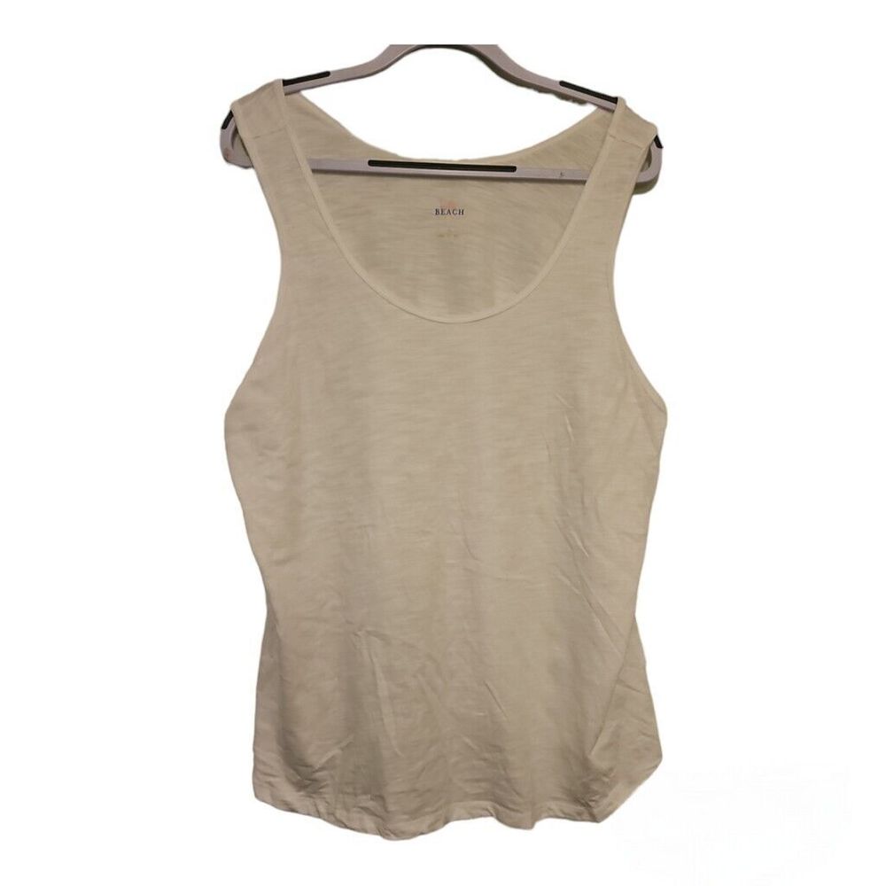 Kim gravel Belle Beach 2x white tank top spring ready great condition worn once
